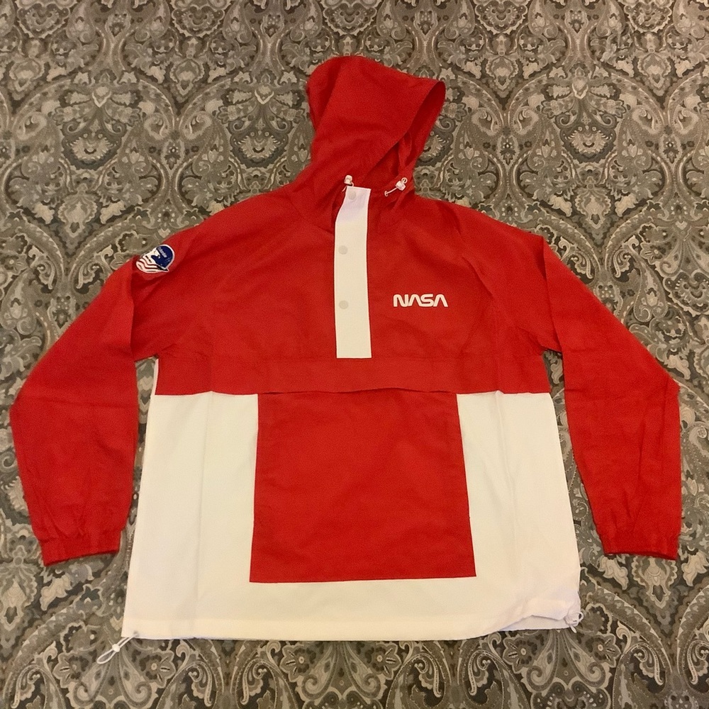 NWT Buzz Aldrin NASA 1/4 Zip Hoodie Mens Sz Large